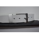 30mm White  Leather Belt