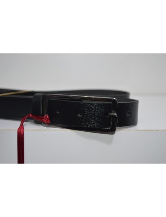 20mm Black Leather Belt