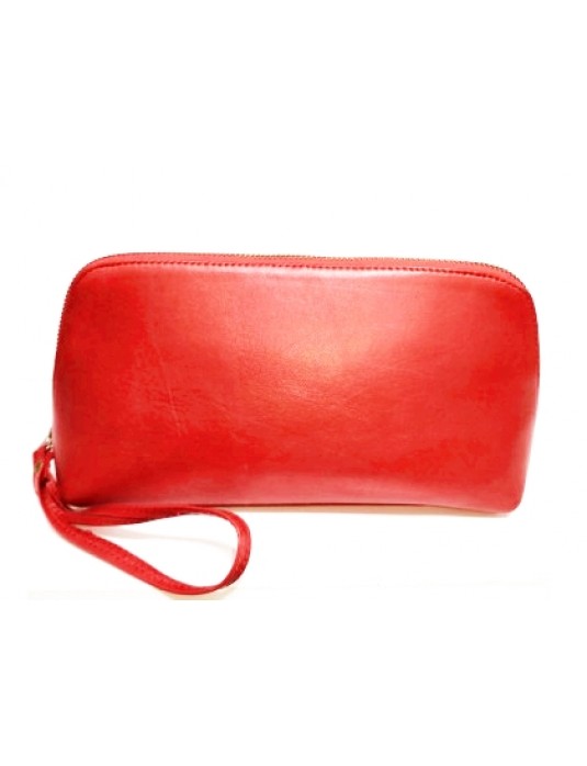 Red TINA Leather Toilet Map 