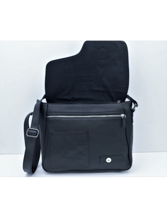  PHİLİP Black Post Leather Bag