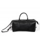 ARTHUR Black Leather Weekend Bag
