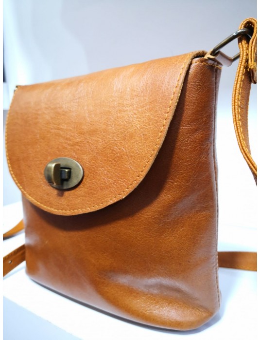 Dari Brown Real  Leather Bag