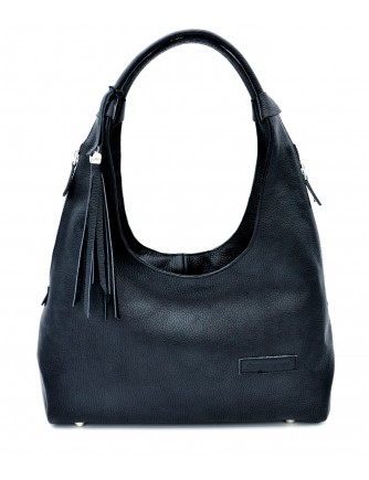 Ebba Black Real Leather Bag