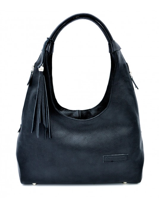 Ebba Black Real Leather Bag