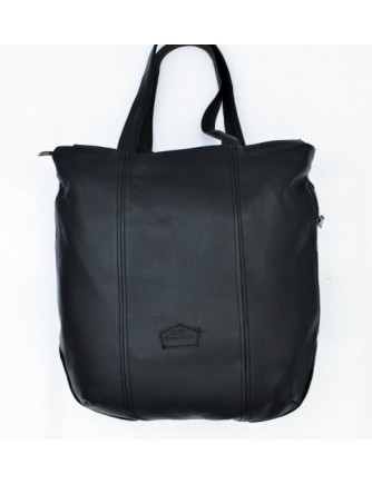 Lina Real Leather Black Backpack Bag