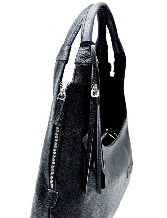 Ebba Black Real Leather Bag