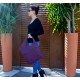 ASİMETRİK Purple Real Leather Portföy Clutch