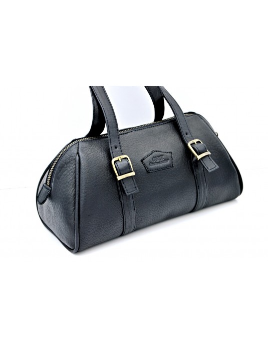 Deby Black Real Leather Bag