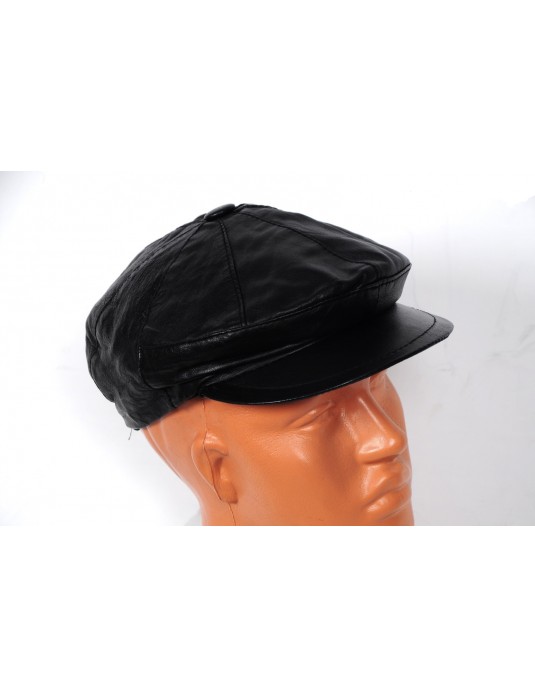 Şık Black Real laether Cap