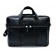Alex Black Real Leather Messenger Laptop Bag