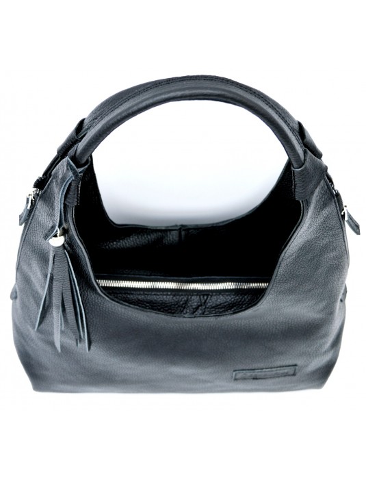Ebba Black Real Leather Bag