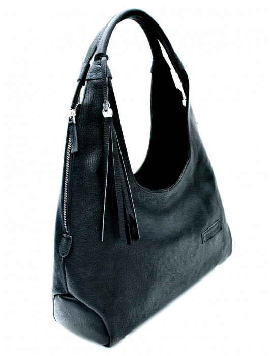 Ebba Black Real Leather Bag