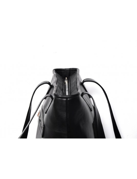 Kristina Black Leather Real Leather Bag