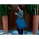 ASİMETRİK Model Sea Blue Real Leather Portföy Clutch Bag