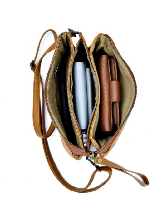Helene Brown Real Leather Clutch Bag