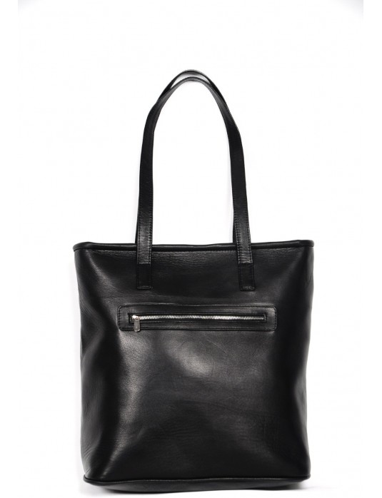 Kristina Black Leather Real Leather Bag