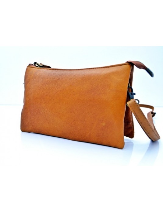 Helene Brown Real Leather Clutch Bag
