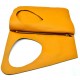 ASİMETRİK Model Yellow Real Leather Portföy Clutch Bag