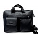 Pinto Black Real Leather Messenger Laptop Bag
