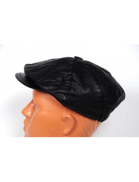 Şık Black Real laether Cap