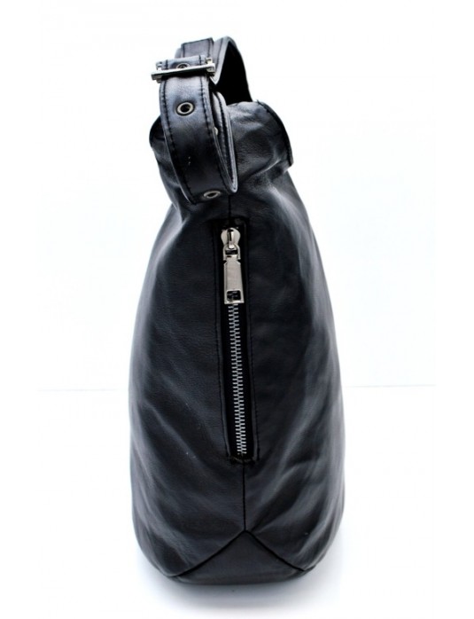 Elisabeth Black Real Leather Bag
