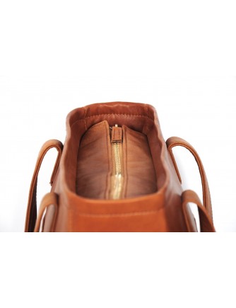 Tove Brown Tote Real Leather Bag