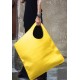 ASİMETRİK Model Yellow Real Leather Portföy Clutch Bag