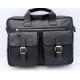 Randy Dark Brown Real Leather Messenger Laptop Bag