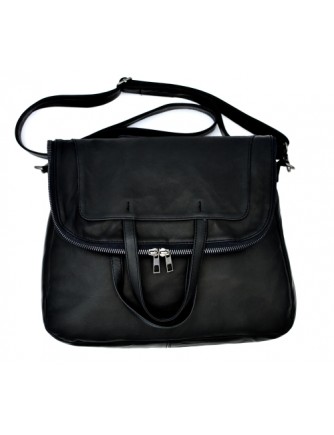 Katrine Black Real Leather Bag