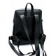 HELEN Black Real Leather Backpack Bag 