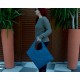 ASİMETRİK Model Sea Blue Real Leather Portföy Clutch Bag