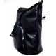 Tolda Black Real Leather Tote Bag