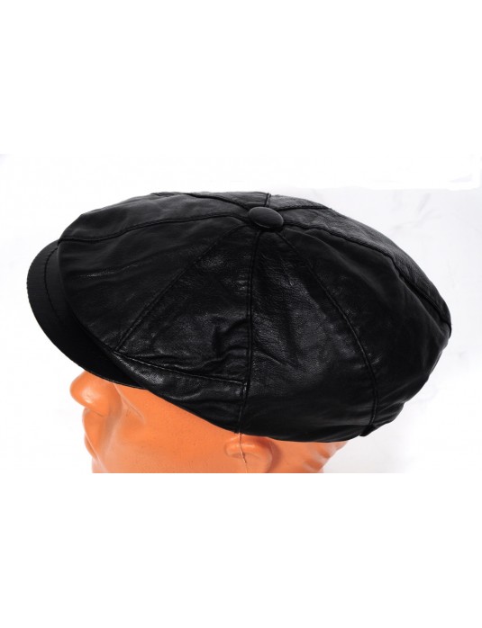 Şık Black Real laether Cap