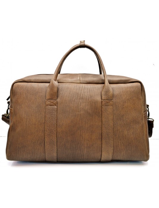Roberto  Brown Real Leather Weekend Travel Bag