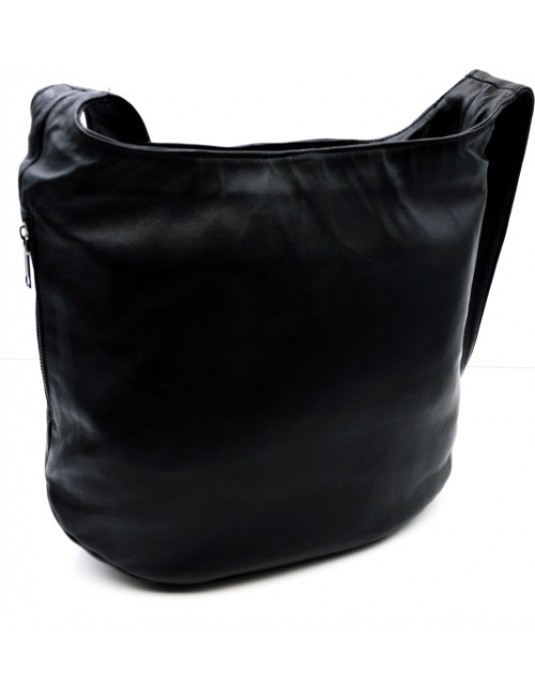 Elisabeth Black Real Leather Bag