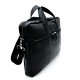 Alex Black Real Leather Messenger Laptop Bag