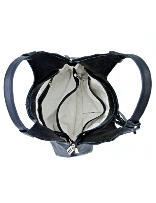 Ebba Black Real Leather Bag