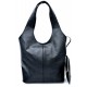Randy Black Real Leather Tote Bag