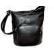 Tolda Black Real Leather Tote Bag