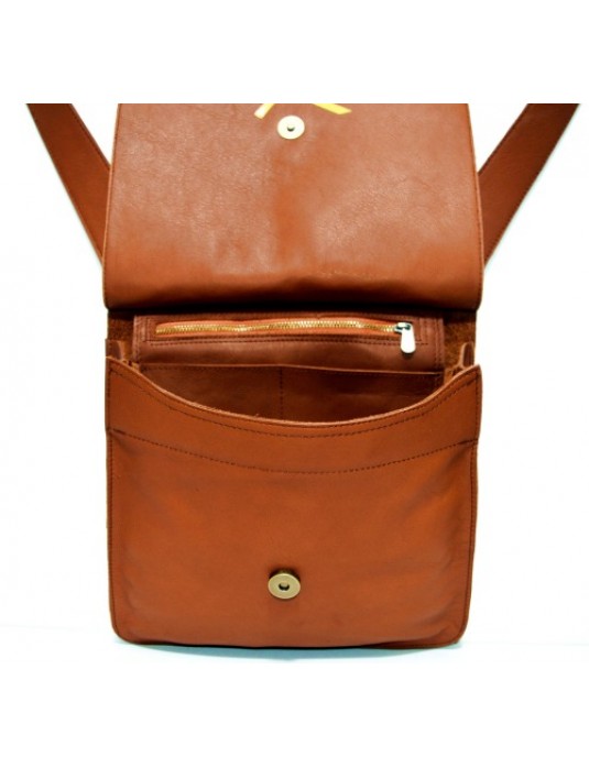 Sergi Brown Real Leather Bag