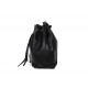 Gun Black Real Leather Tote Bag