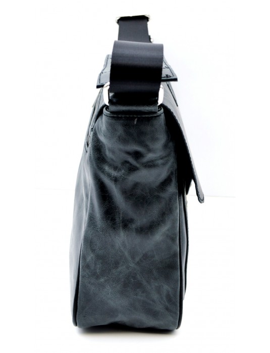 PHİLİP Antic Black Postman Leather Bag
