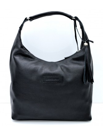 Linda Black Real Leather Bag
