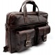 Randy Antic Brown Real Leather Laptop Messenger Bag