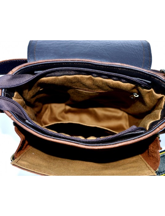 Pablo Antic Brown Real Leather Messenger Bag
