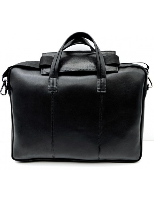 Karl Black Real Leather Laptop Messenger Bag
