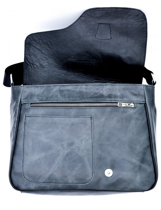 PHİLİP Antic Black Postman Leather Bag